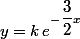 y=k\,e^{-\dfrac{3}{2}x}}
